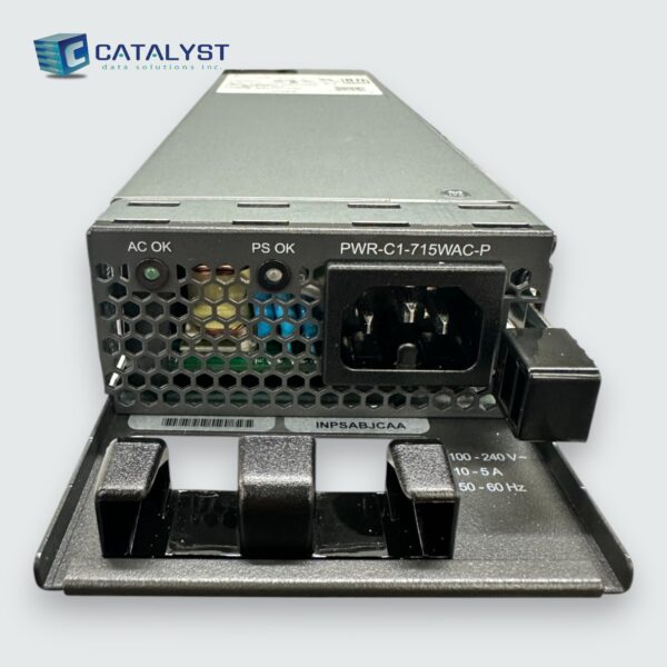 Cisco PWR-C1-715WAC-P 715W AC Power Supply for Catalyst 3850 Switch – Hot-Swappable, AC Redundant Power Supply Module with PoE+ Support