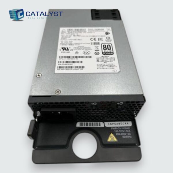 Cisco PWR-C5-1KWAC 1000W AC Power Supply Module – Hot-Swappable, Platinum Efficiency, Compatible with Catalyst 9200 Series - Image 2